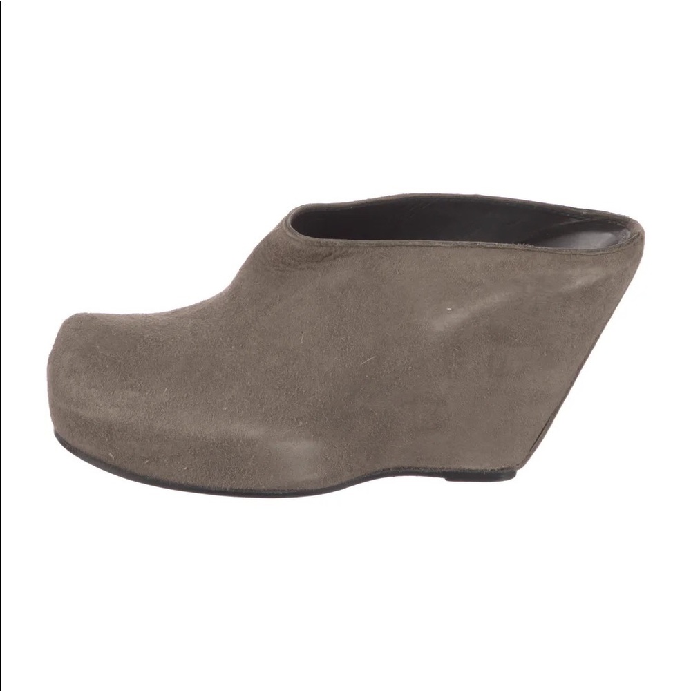 RICK OWENS leather mule clogs